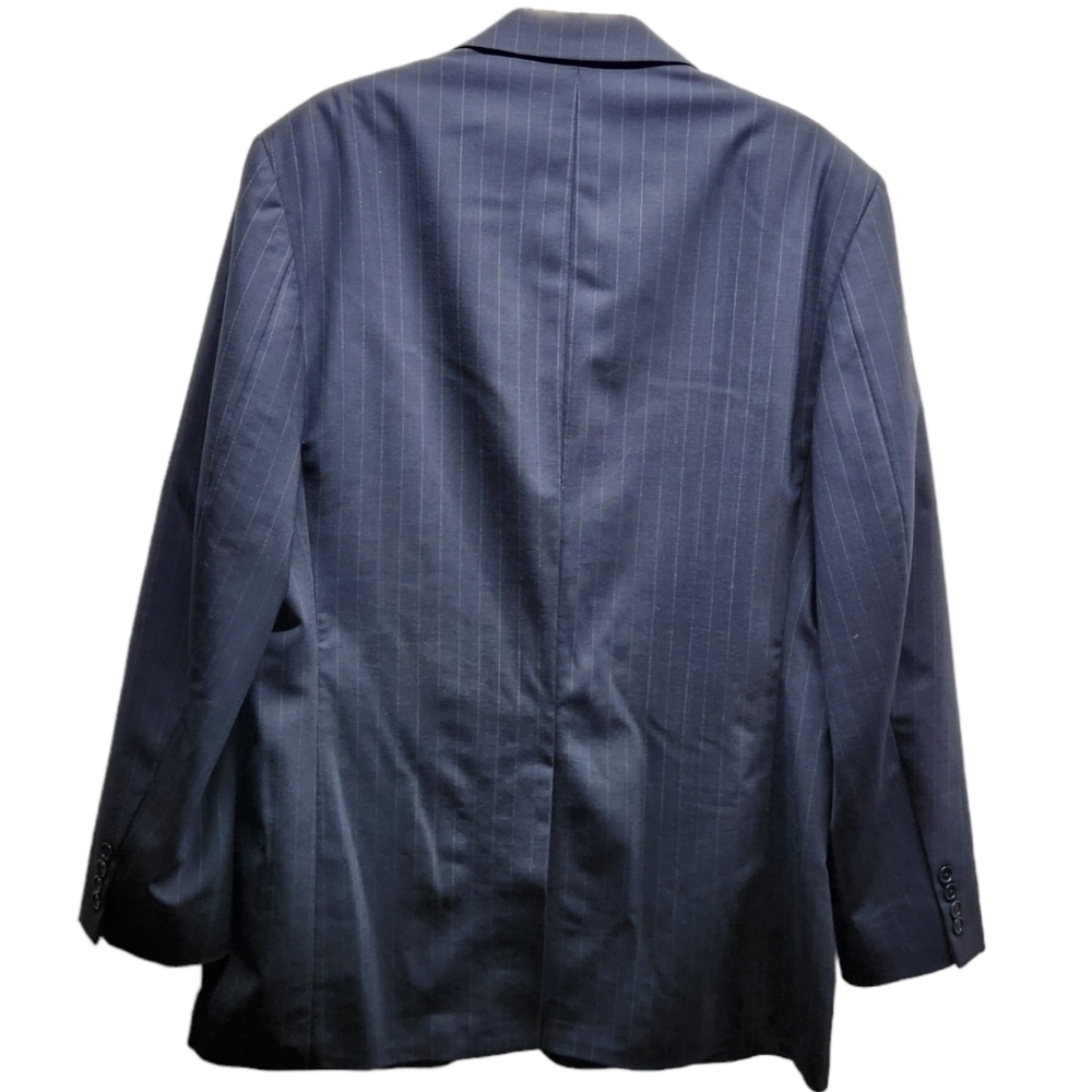 BROOKS Brothers 346 Mens 44L Wool Black Pinstripe Blazer Sport Coat Suit Jacket - Picture 3 of 11